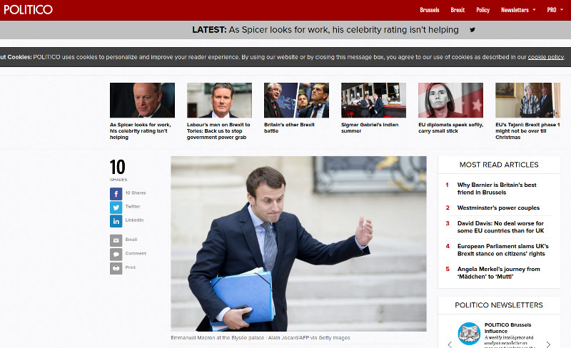 Politico: O Mακρόν πάει στην Αθήνα με μεγάλες ιδέες αλλά τίποτα πρακτικό